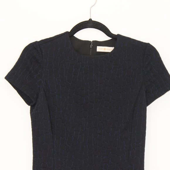 TORY BURCH Navy Blue and Black Quilted Jaquard XS - Picture 2 of 12